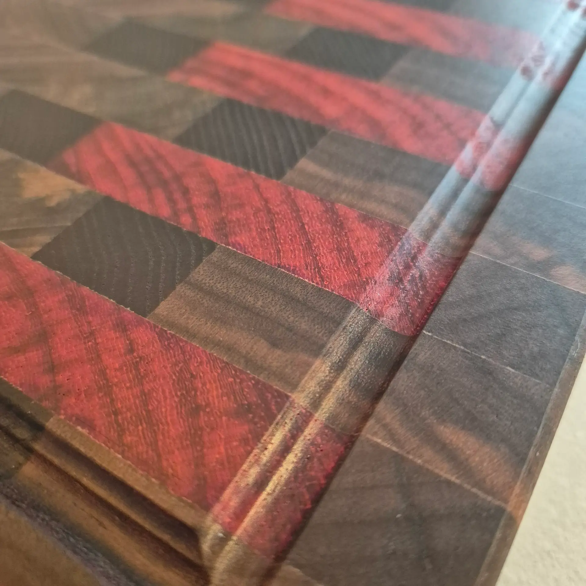 endgrain hakblok snijplank chili kopshout sapgeul